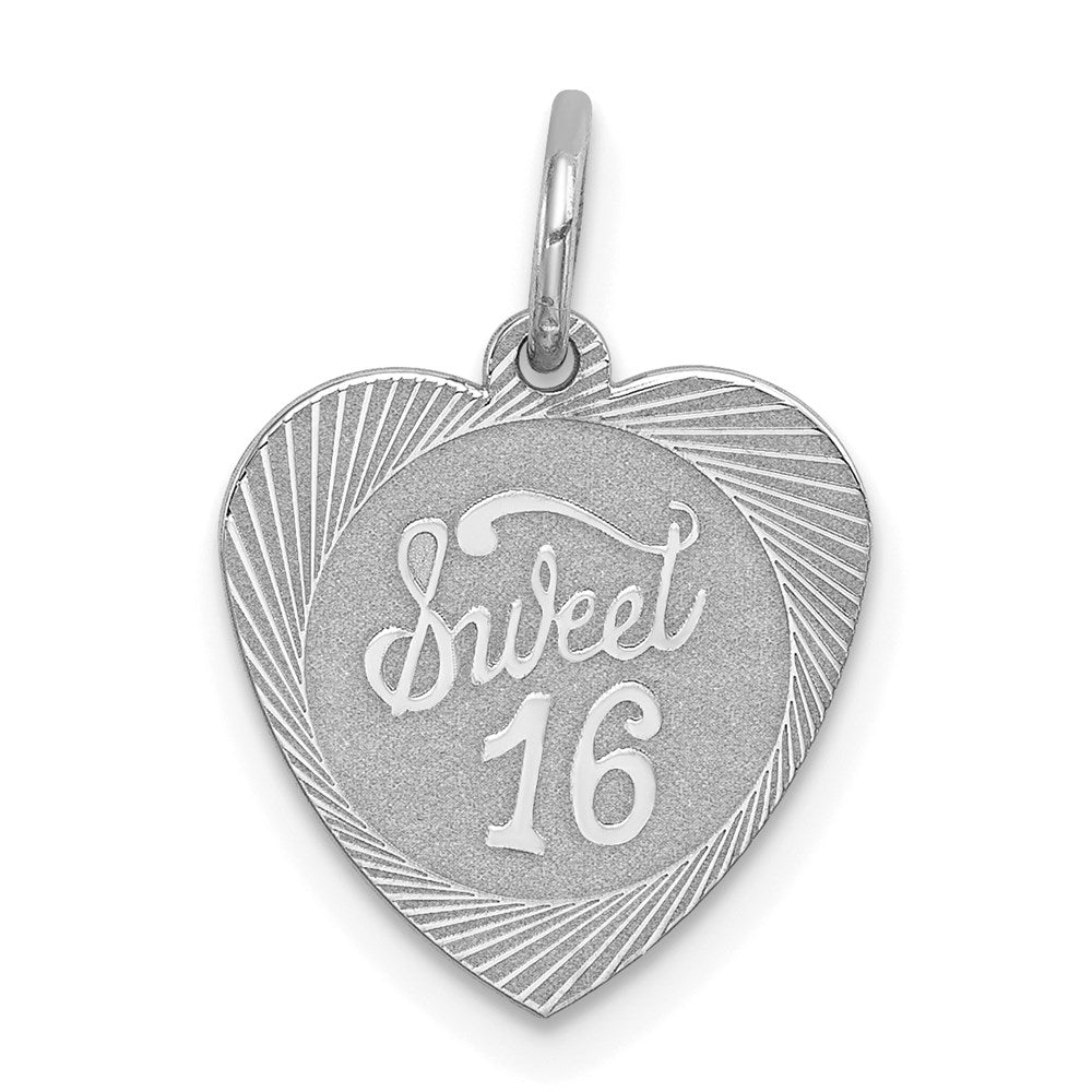 Solid;Die struck;Engravable;Sterling silver;Faceted;Heart