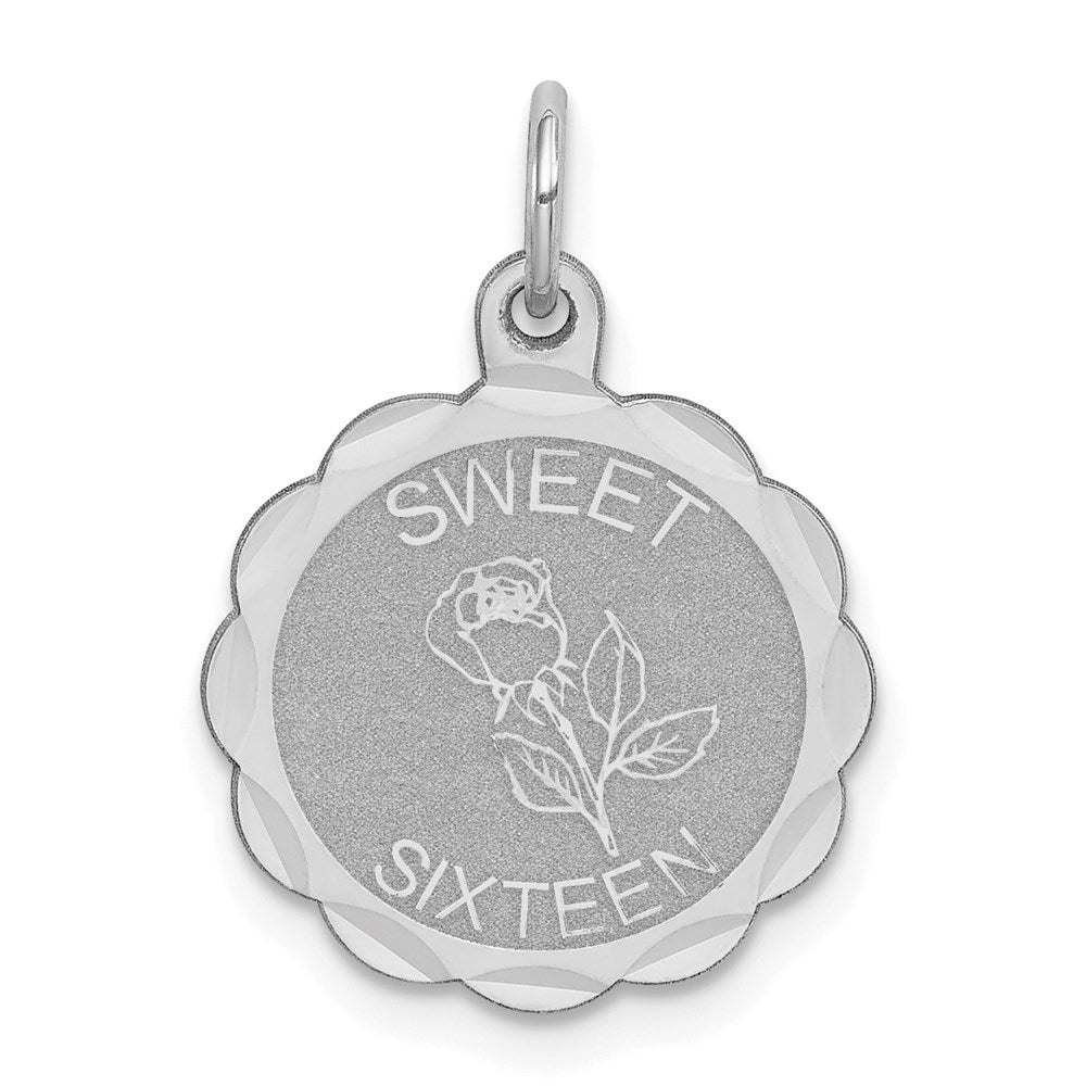 Solid;Die struck;Engravable;Sterling silver;Faceted