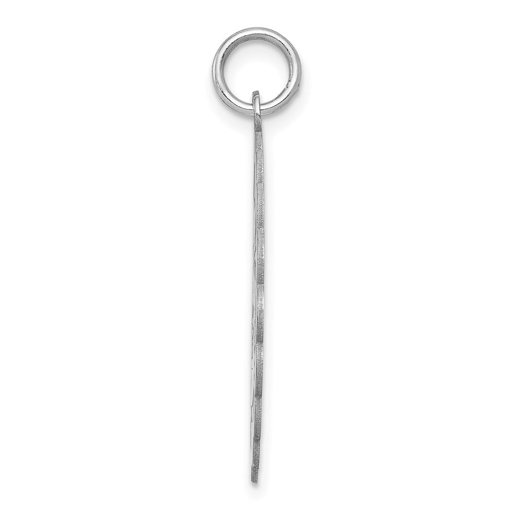 Sterling Silver Rhodium-plated Happy Birthday Disc Charm