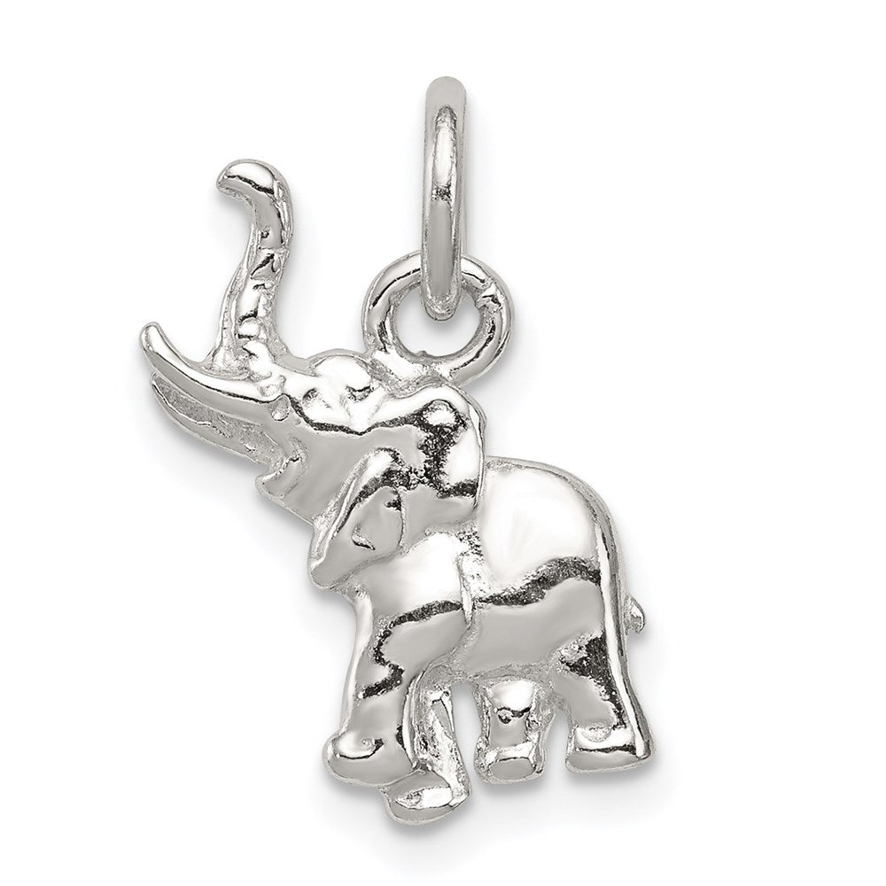 Solid;Casted;Polished;3-D;Sterling silver