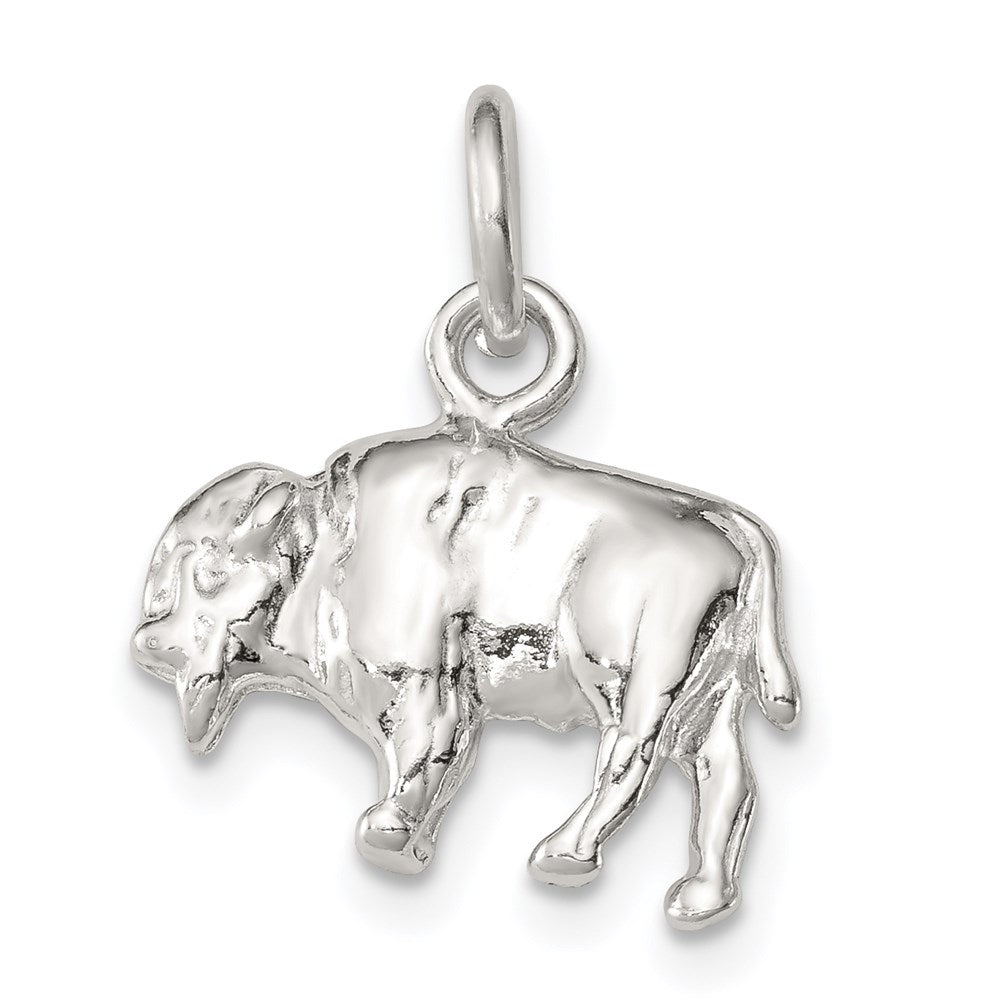 Solid;Casted;Polished;3-D;Sterling silver