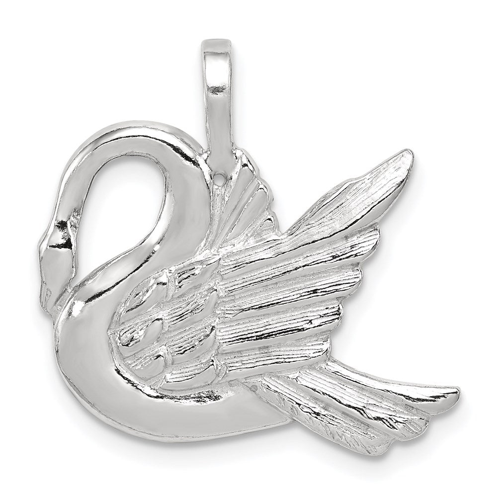 Solid;Casted;Polished;Sterling silver;Textured back