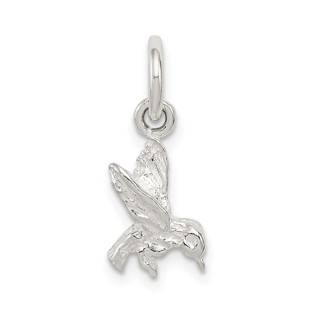 Solid;Polished;3-D;Sterling silver