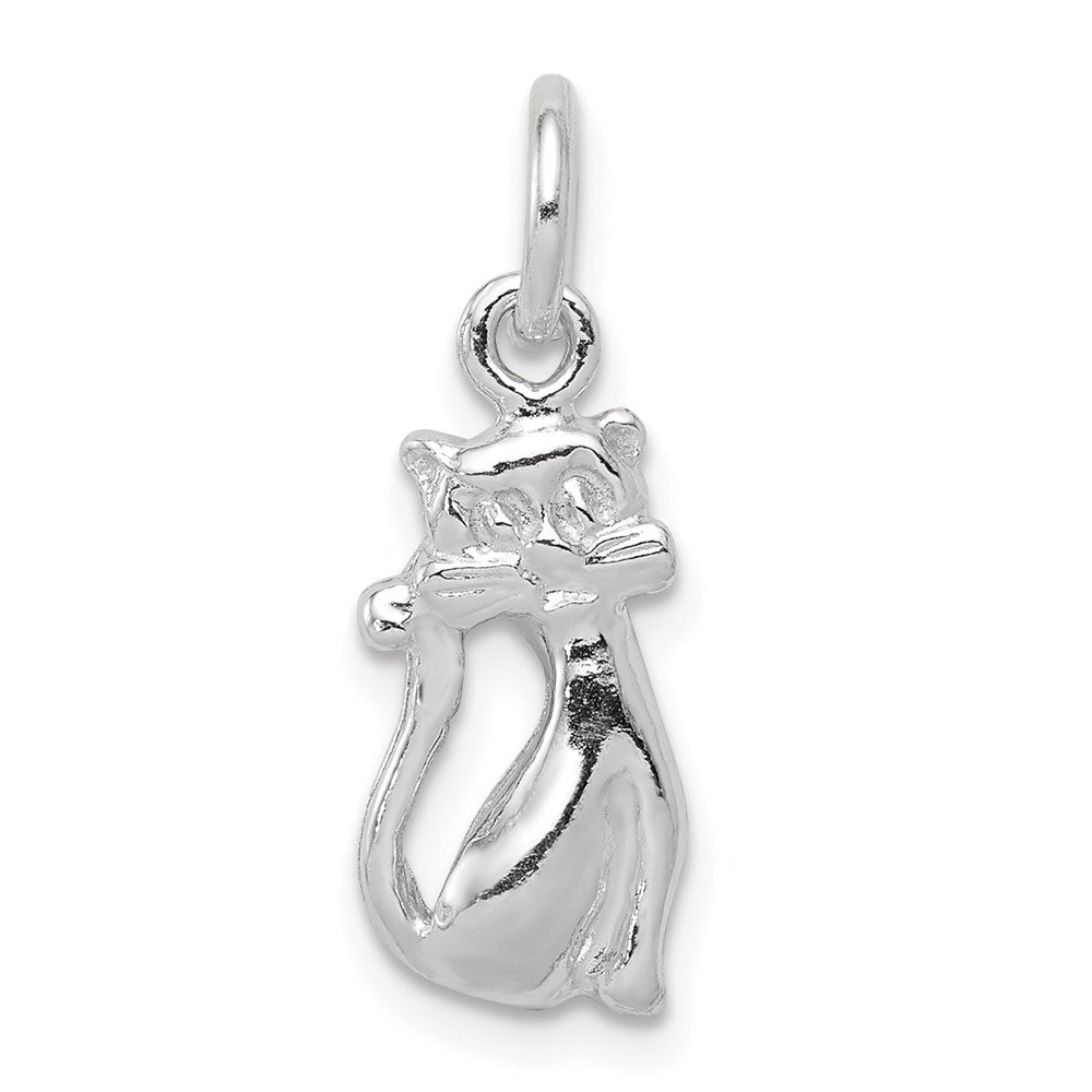 Solid;Casted;Polished;Open back;Sterling silver