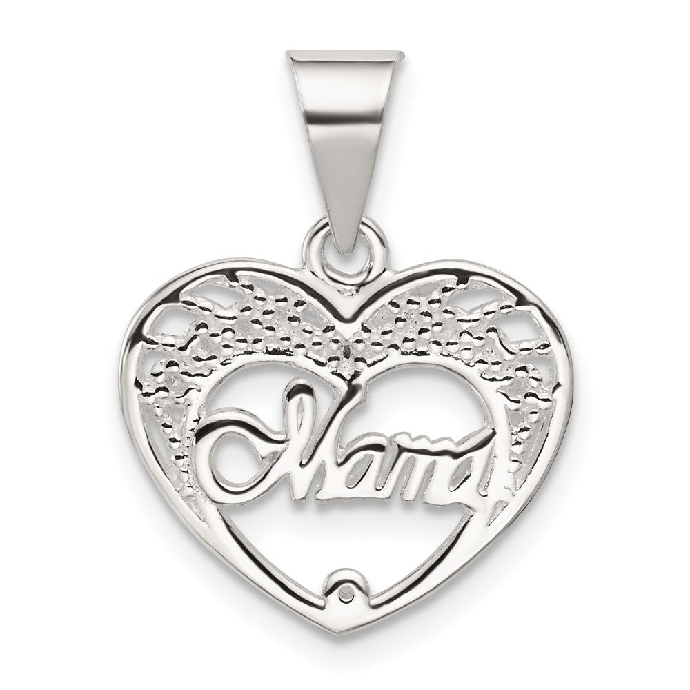 Solid;Casted;Polished;Sterling silver;Heart;Fits up to 3mm