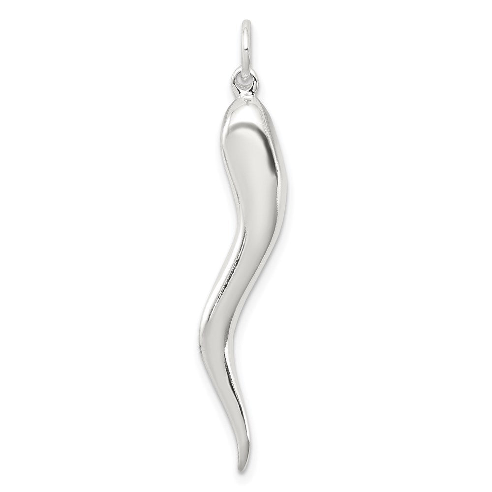 Solid;Casted;Polished;3-D;Sterling silver;Fits up to 3mm