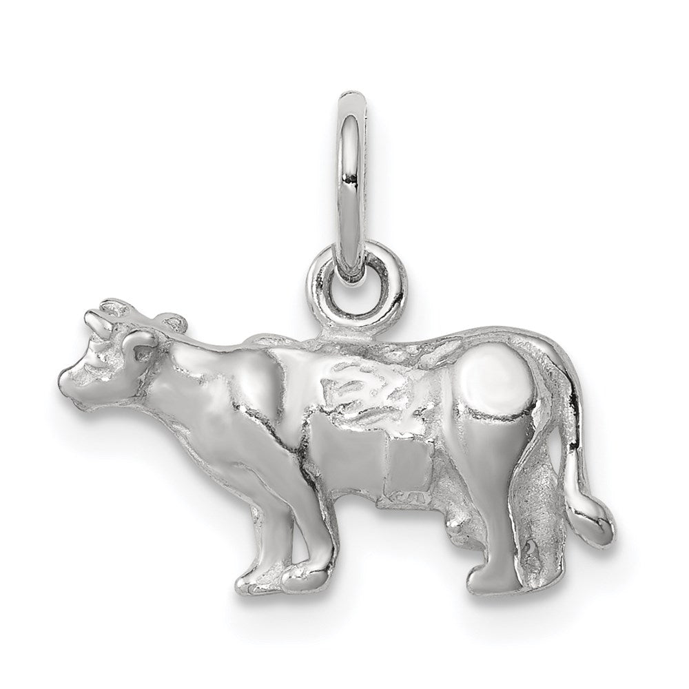 Solid;Casted;Polished;3-D;Sterling silver