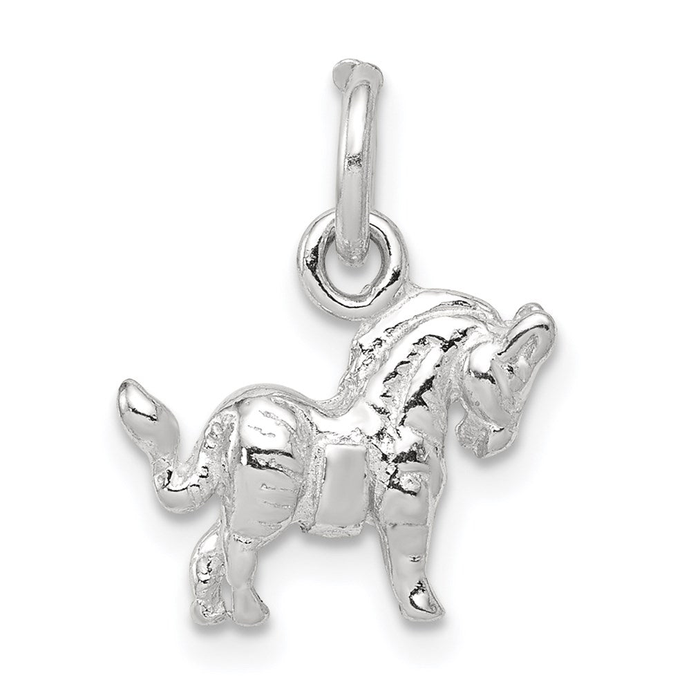 Solid;Casted;Polished;3-D;Sterling silver