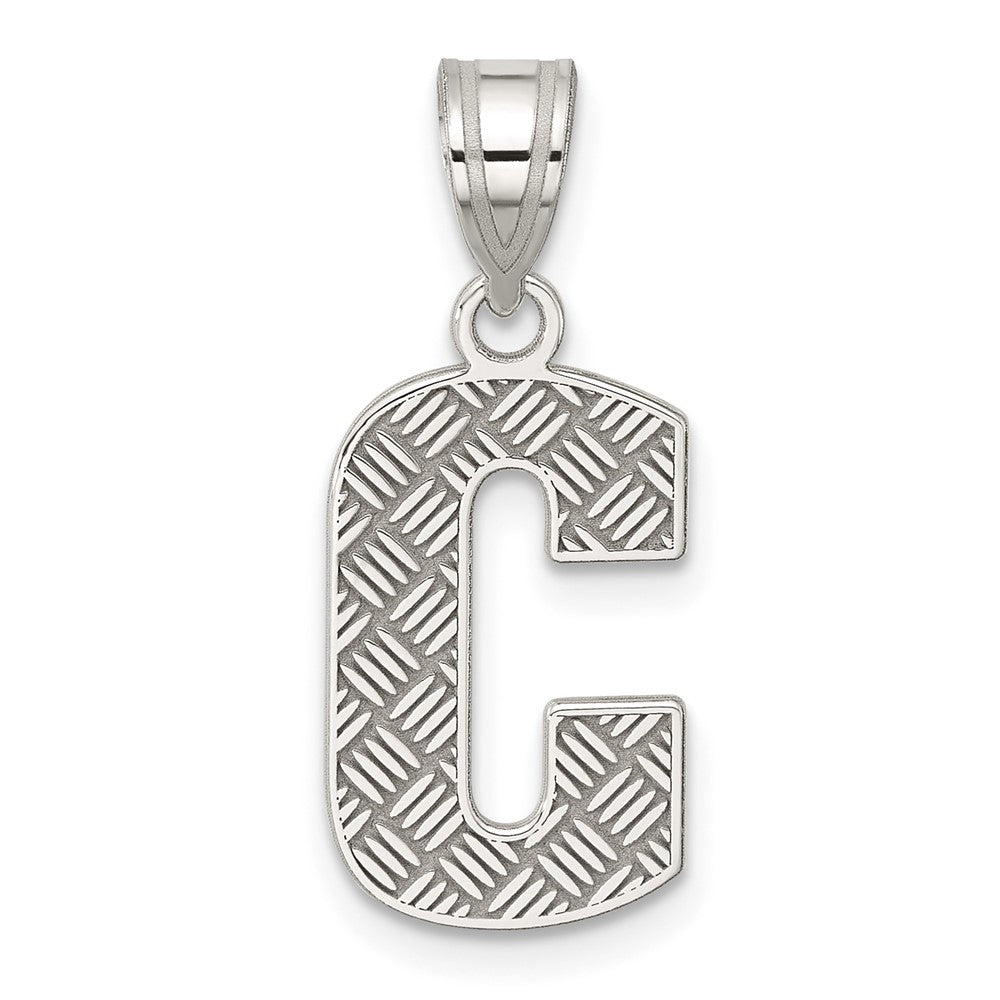 Solid;Casted;Polished;Sterling silver;Patterned;Fits up to 3mm