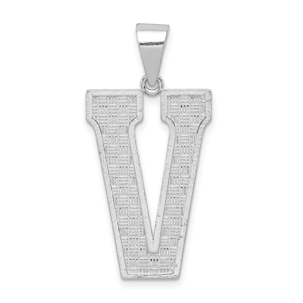 Solid;Casted;Polished;Sterling silver;Patterned;Fits up to 4mm