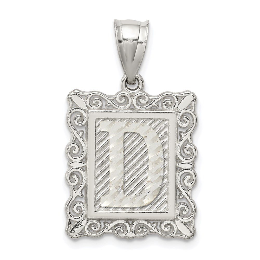 Solid;Casted;Diamond-cut;Polished;Sterling silver;Square;Fits up to 4mm