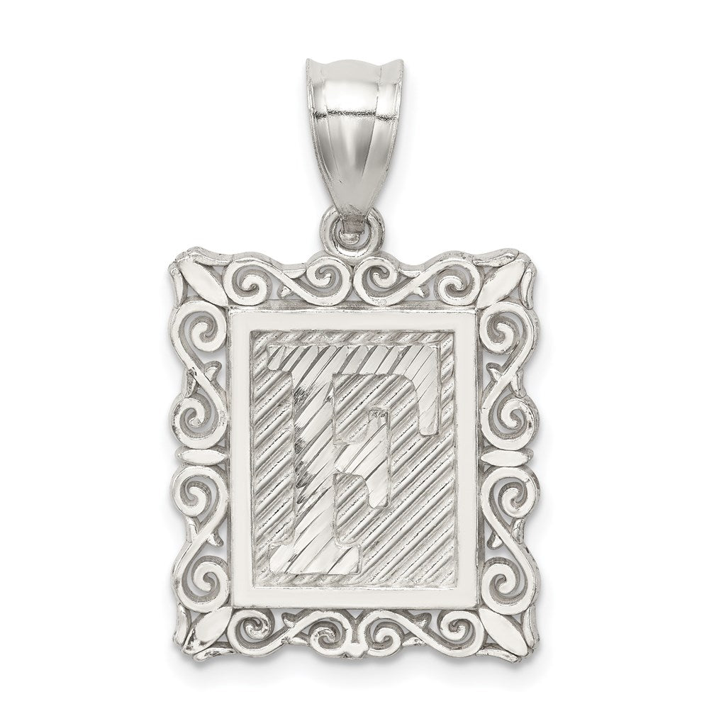 Solid;Casted;Diamond-cut;Polished;Sterling silver;Square;Fits up to 4mm