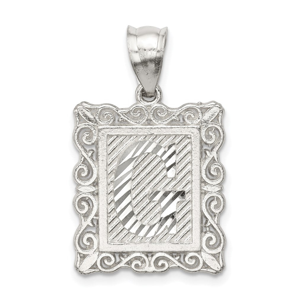 Solid;Casted;Diamond-cut;Polished;Sterling silver;Square;Fits up to 4mm