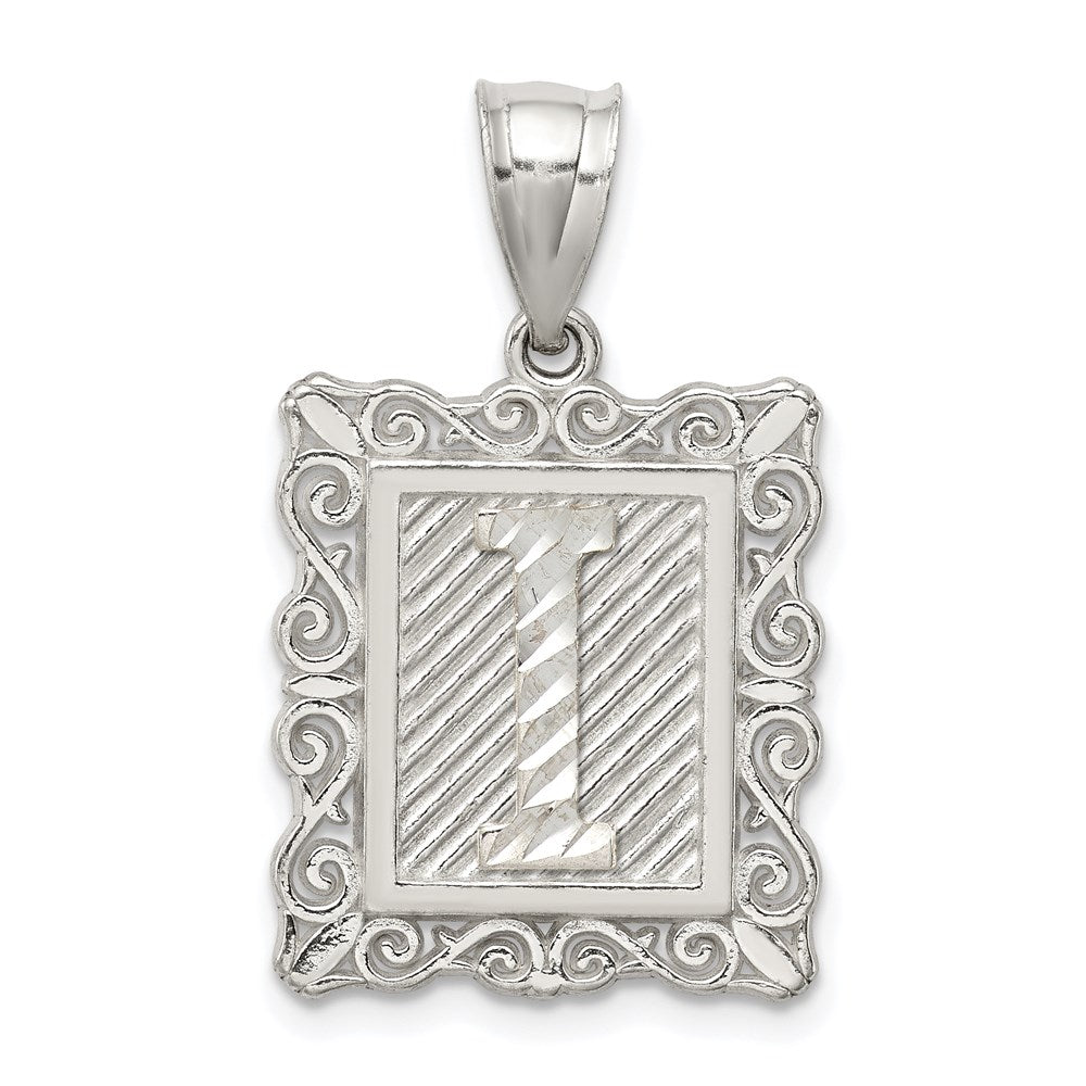 Solid;Casted;Diamond-cut;Polished;Sterling silver;Square;Fits up to 4mm