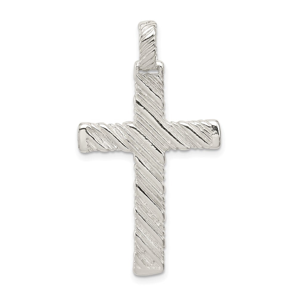 Solid;Polished;Sterling silver;Not engraveable;Textured;Textured back
