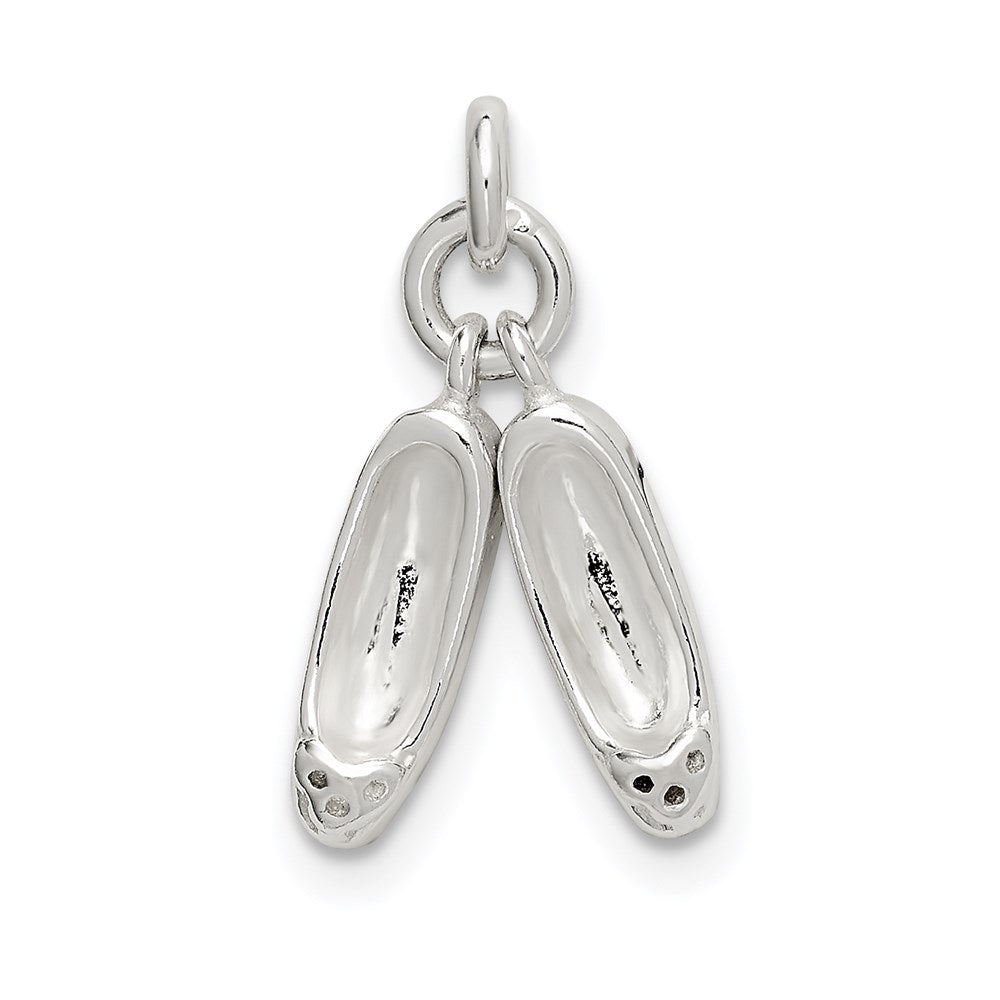 Solid;Casted;Polished;3-D;Sterling silver