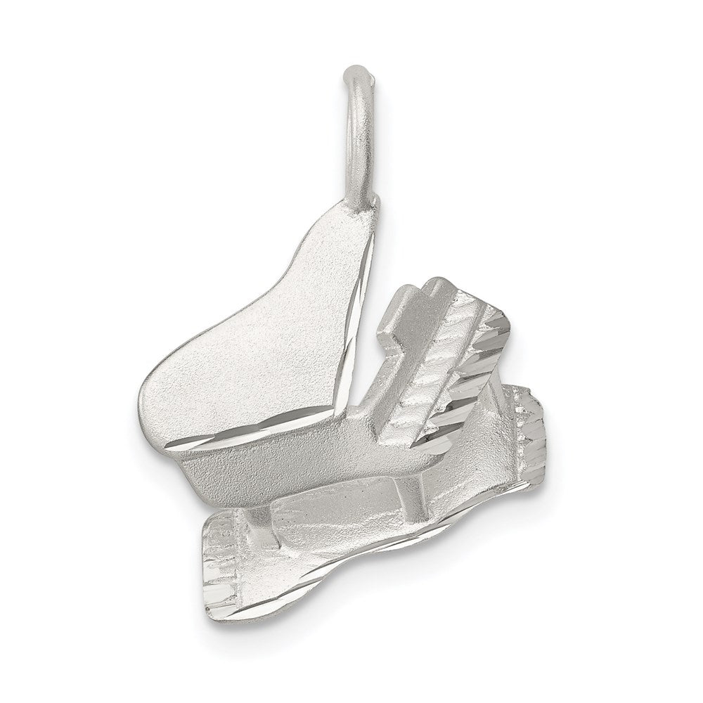 Solid;Casted;Satin;Sterling silver;Diamond Cut