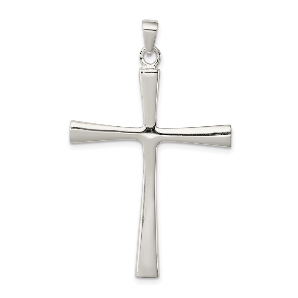 Solid;Polished;3-D;Sterling silver