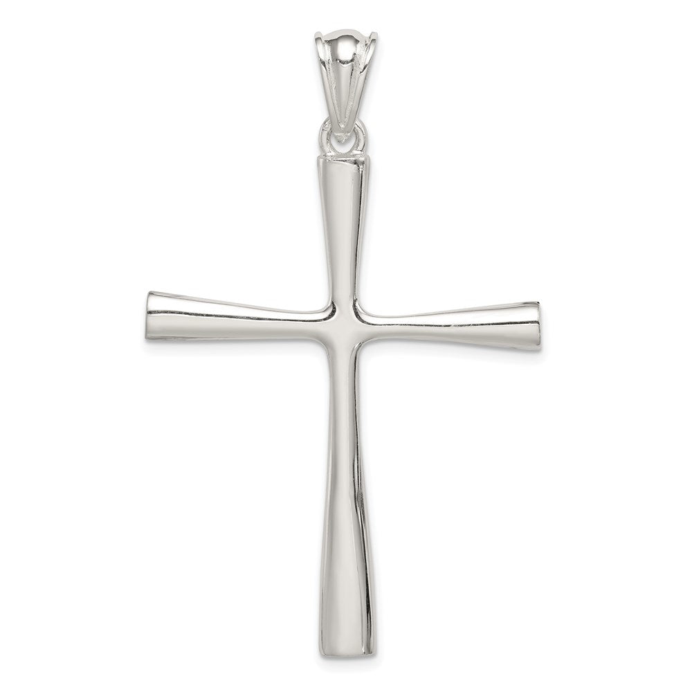 Solid;Polished;3-D;Sterling silver