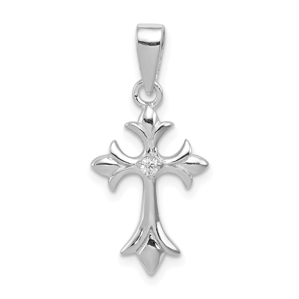Solid;Casted;Polished;Flat back;Sterling silver;Prong set