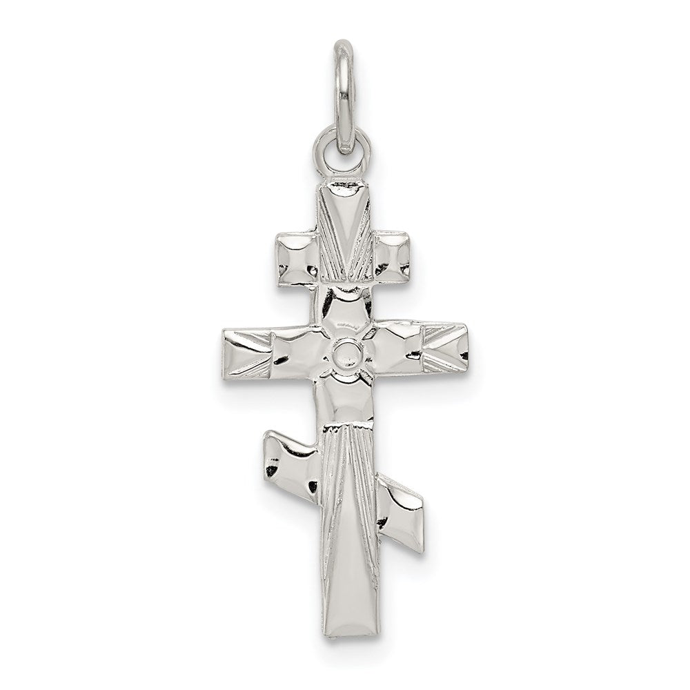 Solid;Polished;Die struck;Flat back;Sterling silver;Textured