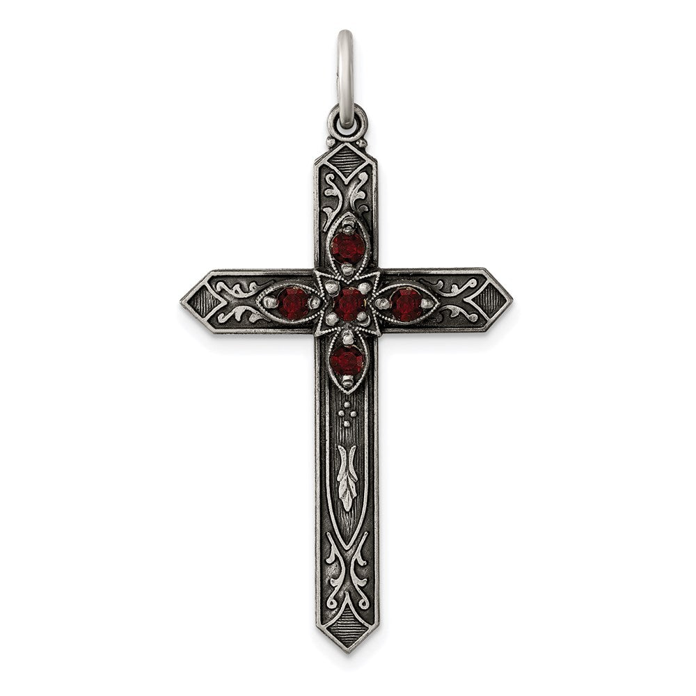 Solid;Die struck;Antique finish;Sterling silver;Glass