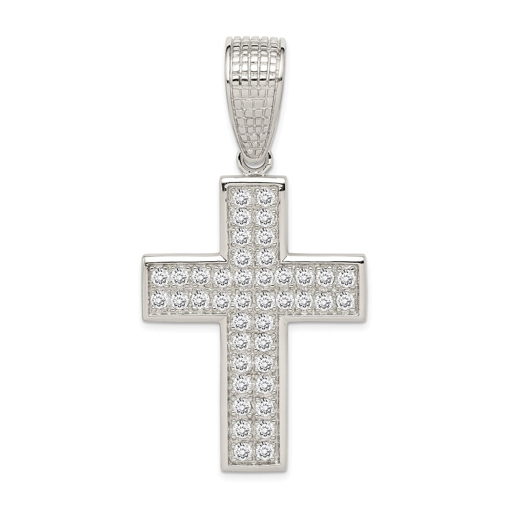 Polished;Open back;Sterling silver;CZ