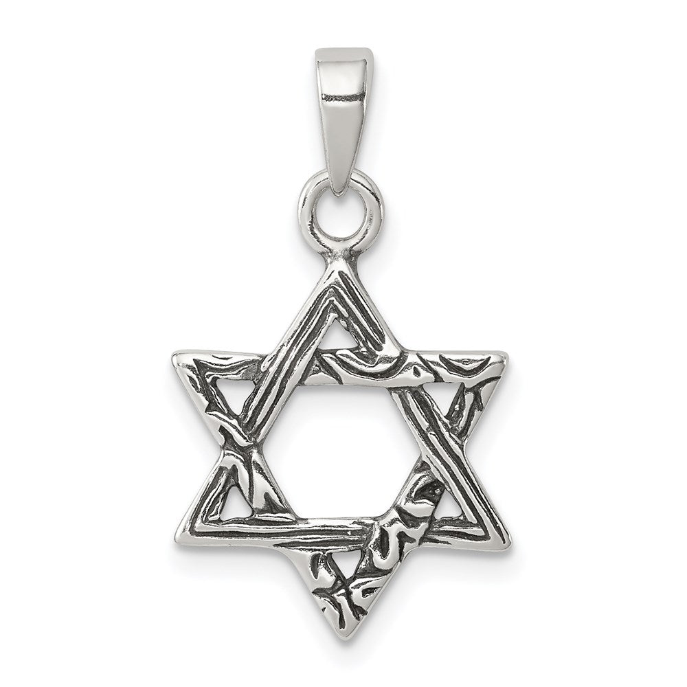 Solid;Polished;Sterling silver;Textured;Antiqued;Fits up to 3mm
