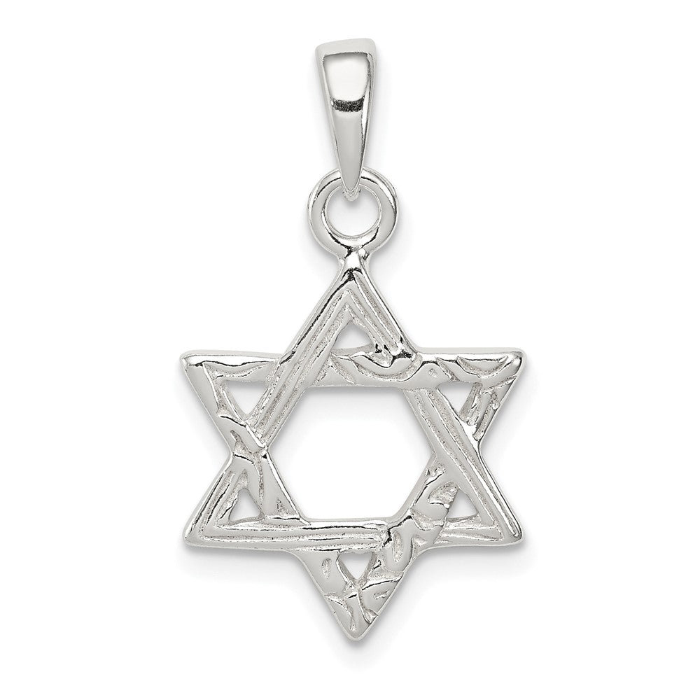 Solid;Sterling silver;Textured;Fits up to 4mm
