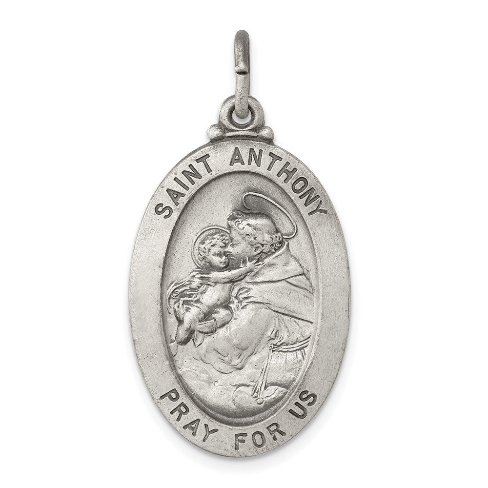 Solid;Satin;Die struck;Engravable;Antique finish;Sterling silver