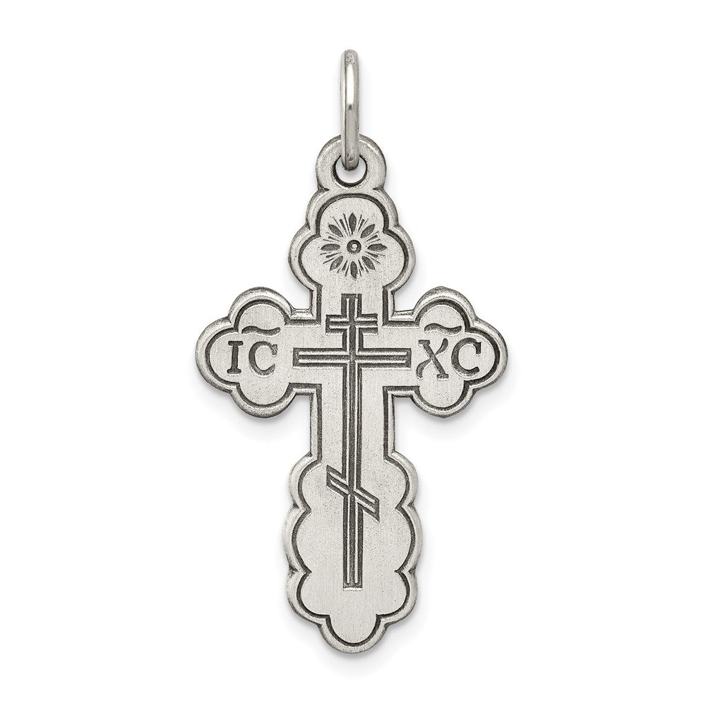 Solid;Satin;Die struck;Flat back;Engravable;Antique finish;Sterling silver