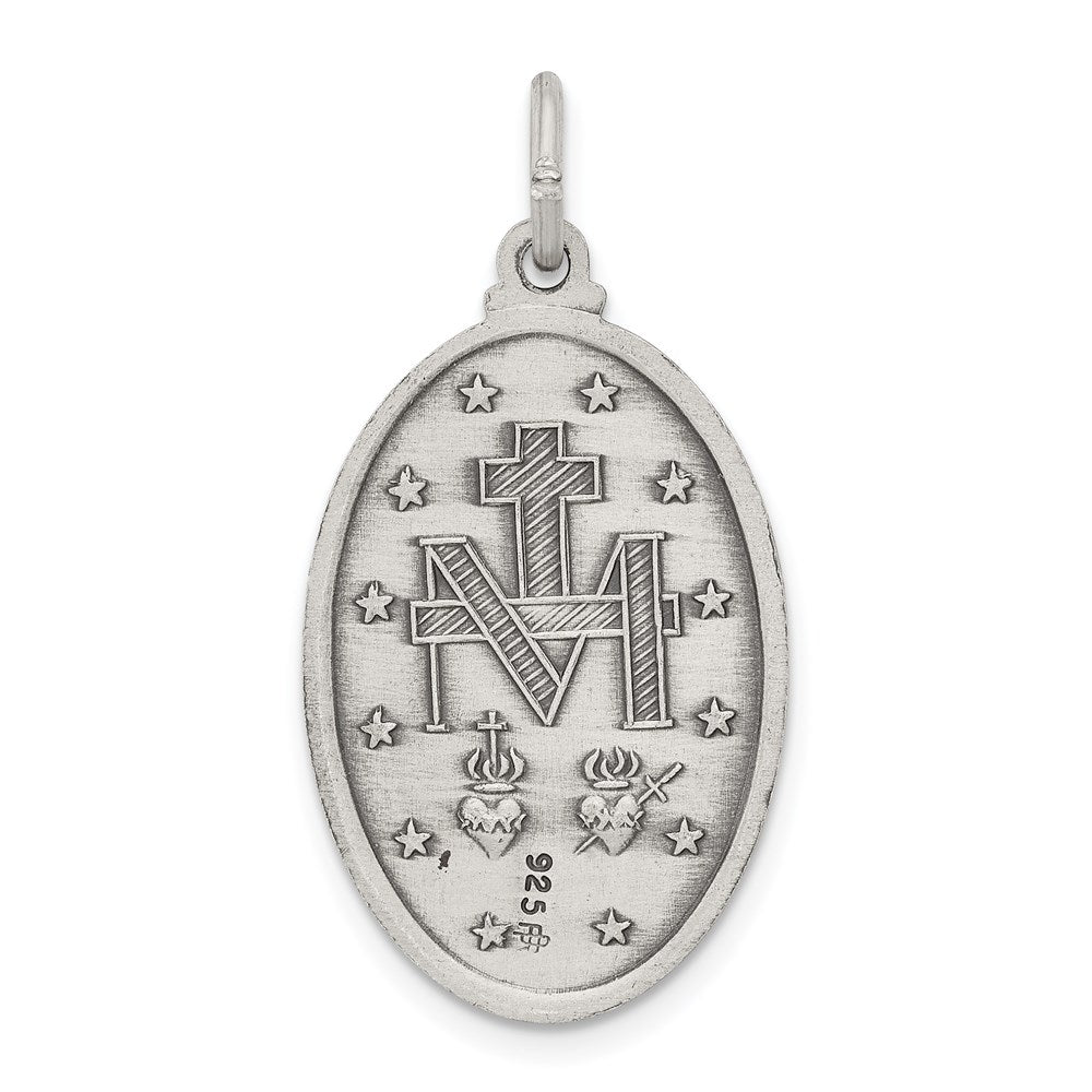 Sterling Silver Antiqued Miraculous Medal
