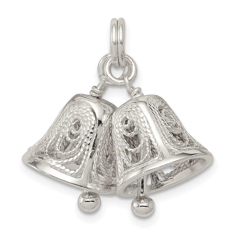 Casted;Polished;3-D;Sterling silver;Filigree;Moveable;Fits up to 3mm