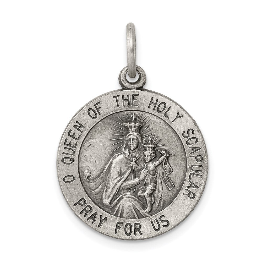 Solid;Die struck;Engravable;Antique finish;Sterling silver;Not engraveable