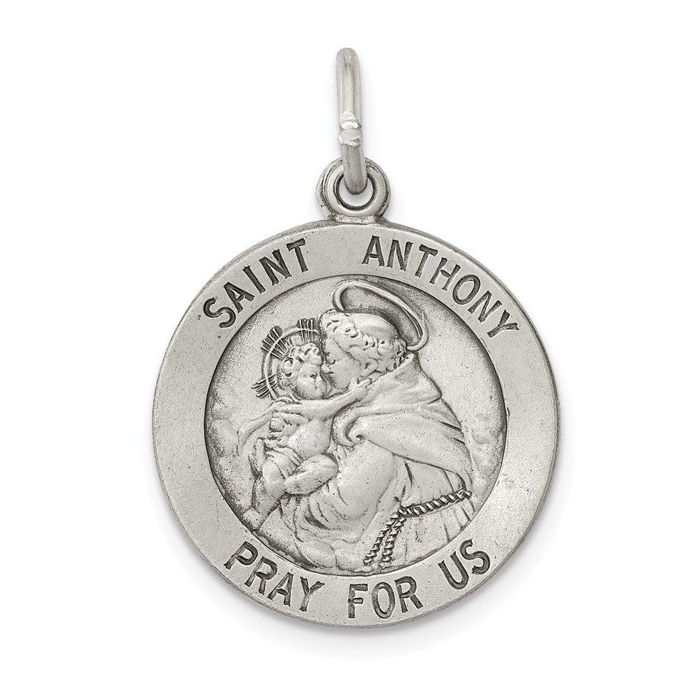Solid;Satin;Die struck;Engravable;Antique finish;Sterling silver
