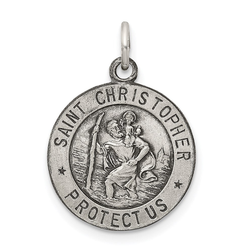 Solid;Die struck;Antique finish;Sterling silver;Engravable (back only);Polished & satin