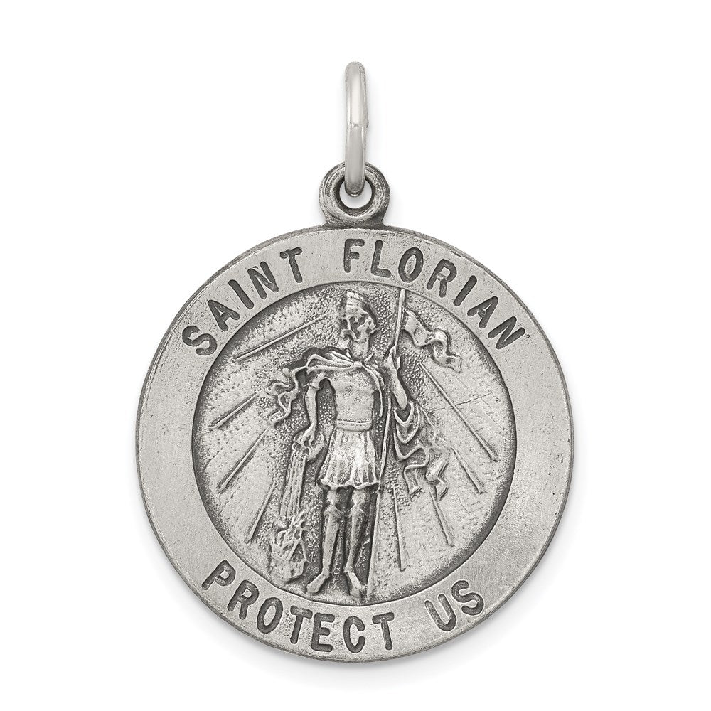 Solid;Satin;Die struck;Engravable;Antique finish;Sterling silver