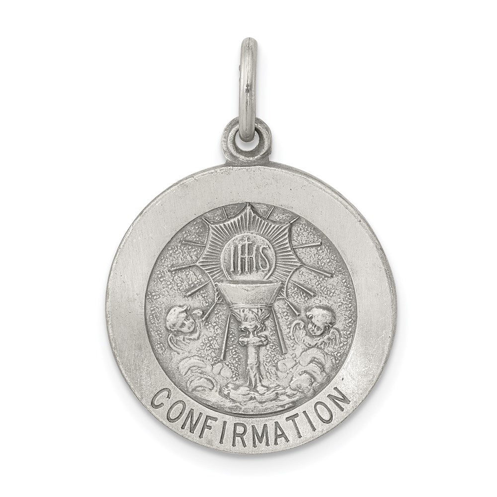Solid;Satin;Die struck;Engravable;Antique finish;Sterling silver
