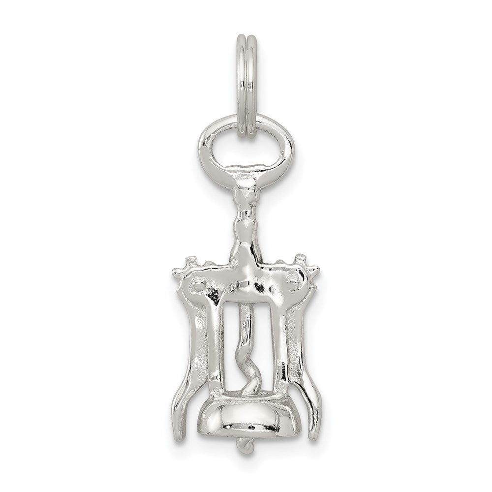 Solid;Polished;3-D;Sterling silver