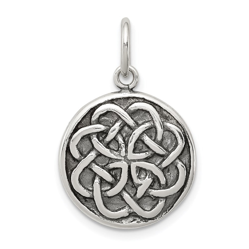 Solid;Polished;Antique finish;Sterling silver;Round;Solid Back;Fits up to 3mm