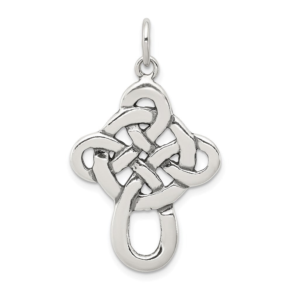 Solid;Polished;Flat back;Antique finish;Sterling silver;Cross;Fits up to 3mm