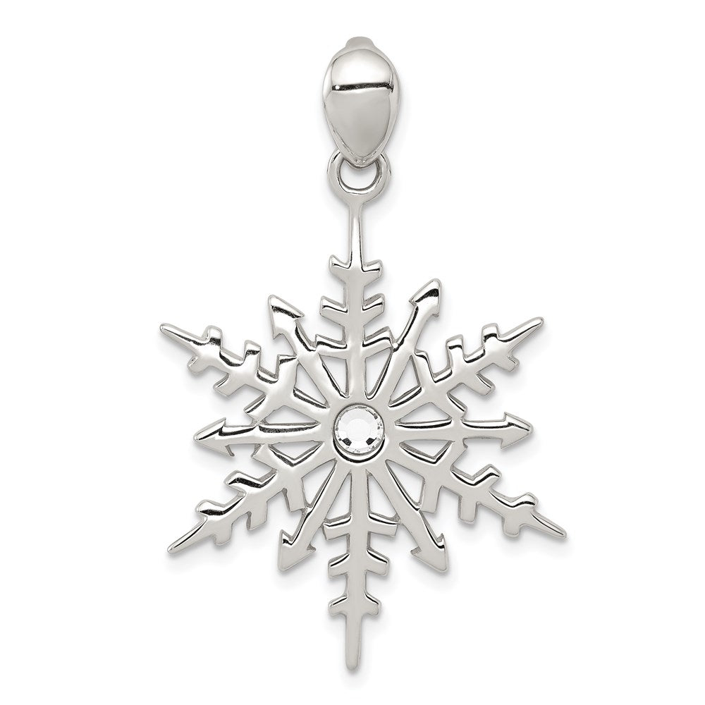 Polished;Sterling silver;Crystal