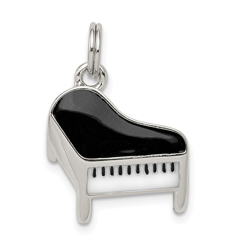 Casted;Polished;Open back;Enamel;Sterling silver;Textured back