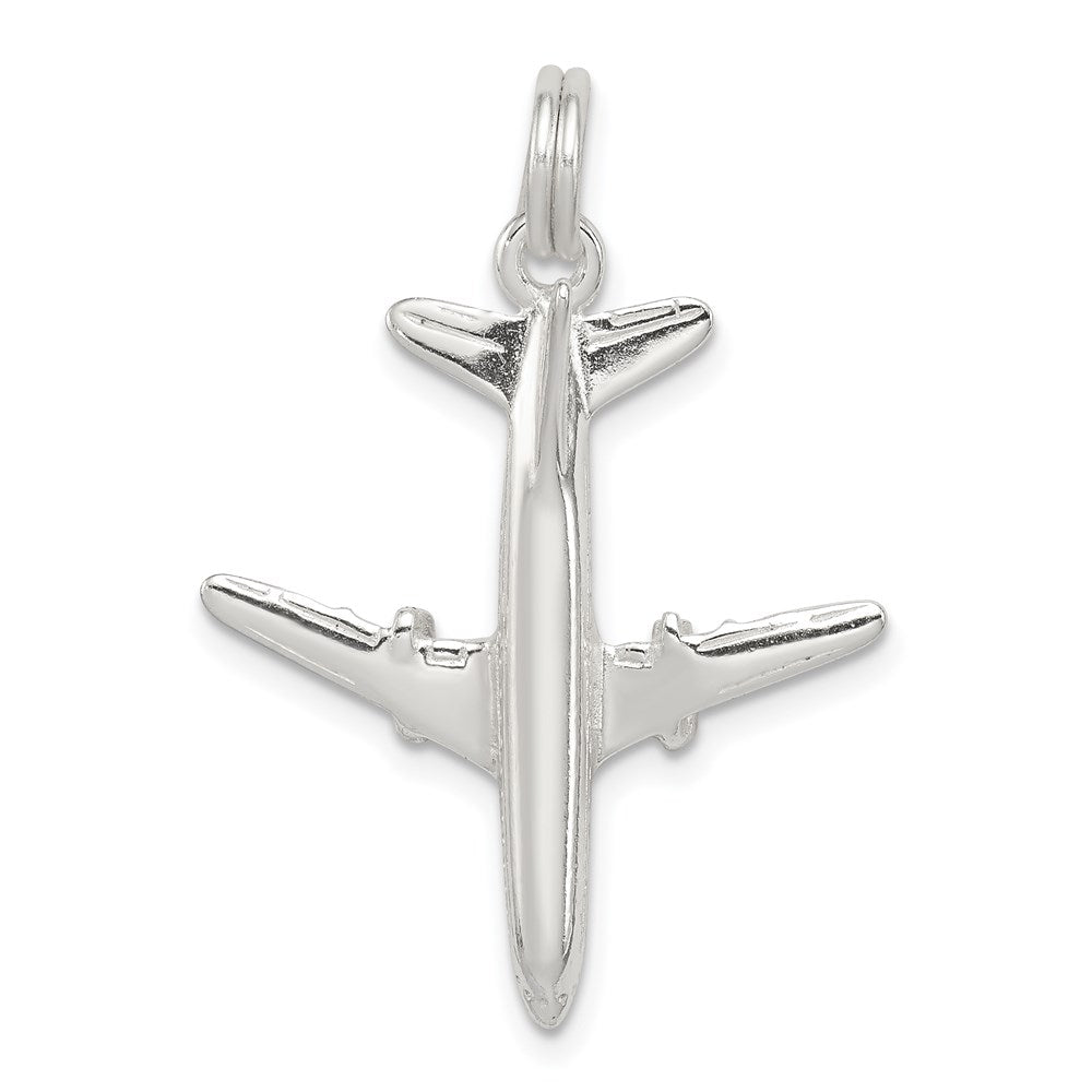 Solid;Casted;Polished;3-D;Sterling silver