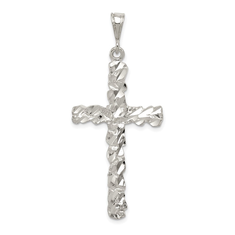 Solid;Casted;Diamond-cut;Polished;Sterling silver;Textured back