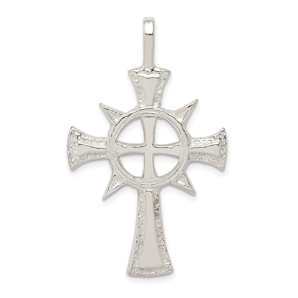 Solid;Casted;Polished;Sterling silver;Textured back