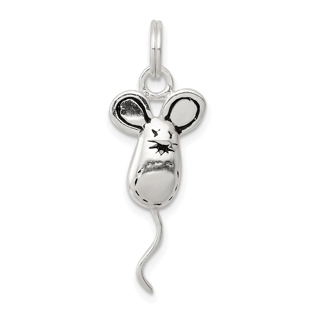 Solid;Polished;3-D;Sterling silver