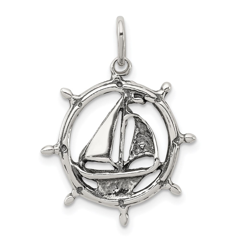 Solid;Casted;Polished;Antique finish;Sterling silver;Reversible
