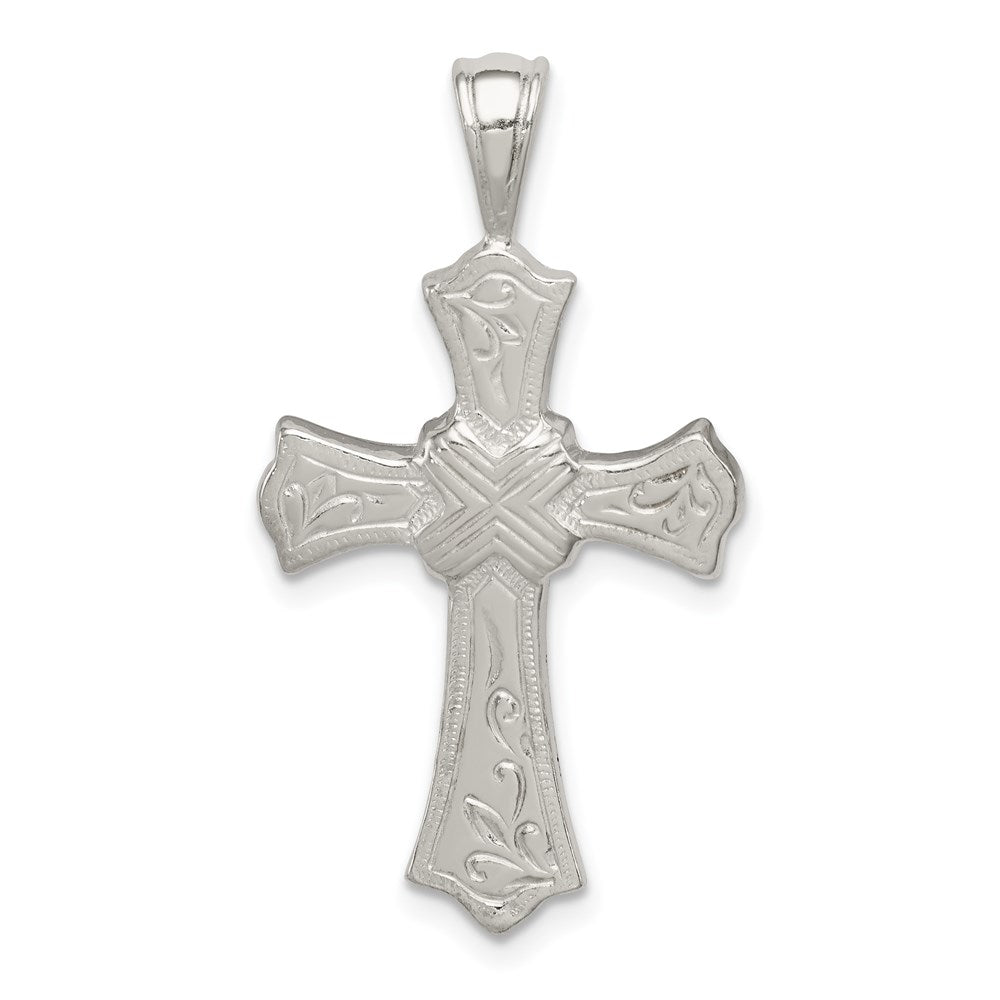 Solid;Casted;Polished;Open back;Sterling silver;Textured back;Fits up to 4mm