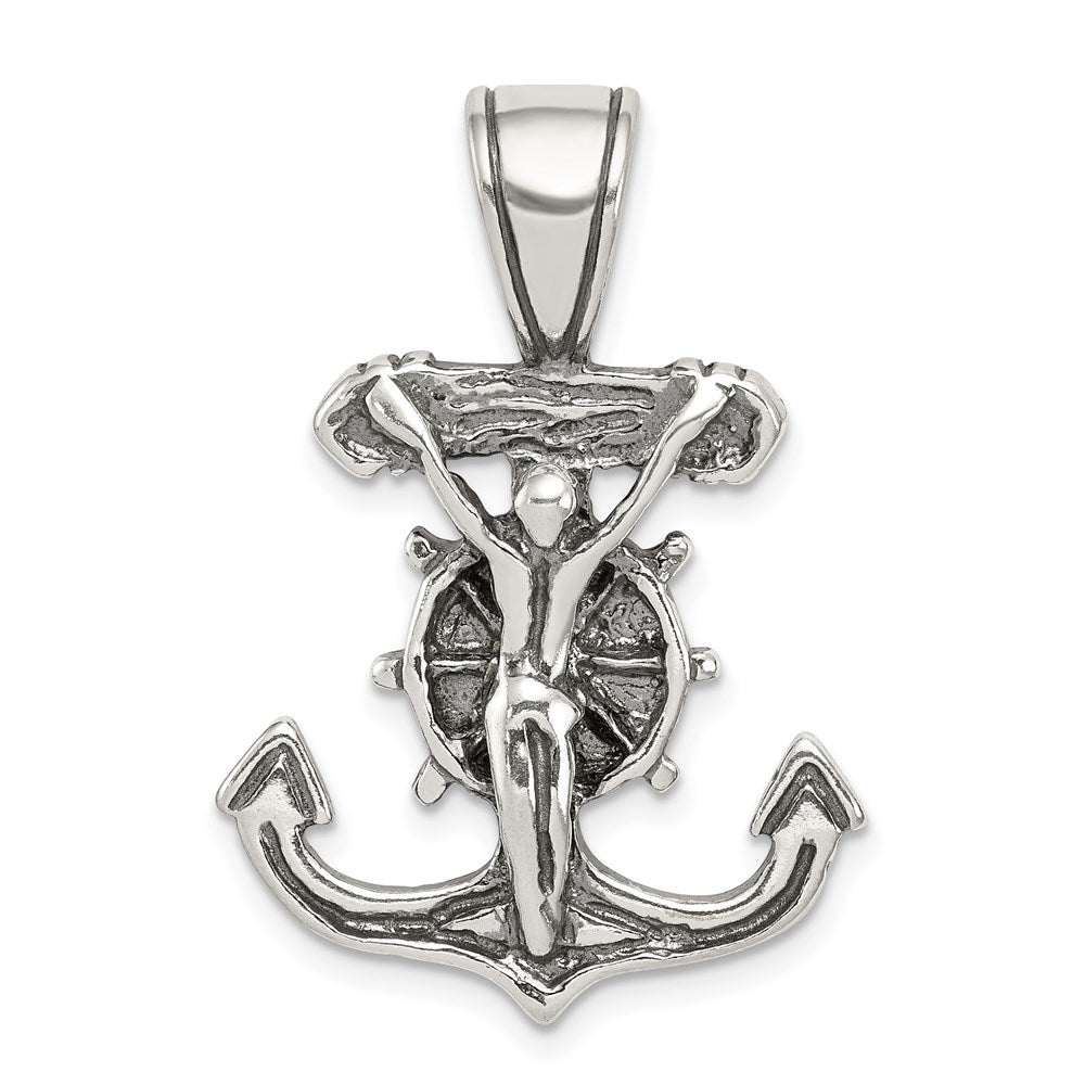 Solid;Casted;Polished;Antique finish;Sterling silver